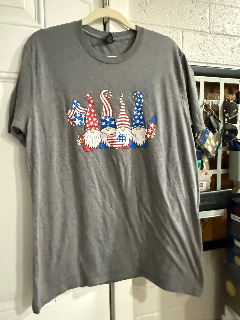 Banner Health - Gray T-Shirt with Patriotic Gnome Graphic